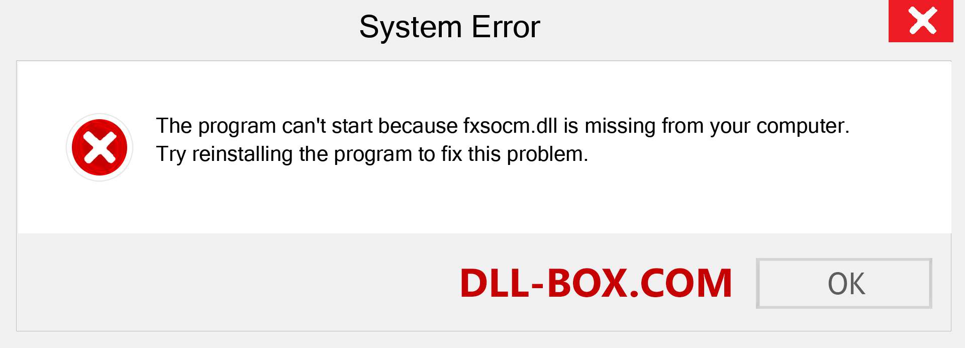  fxsocm.dll file is missing?. Download for Windows 7, 8, 10 - Fix  fxsocm dll Missing Error on Windows, photos, images